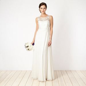 Debenhams Cream Cut Out Wedding Dress